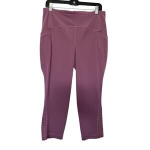 Lululemon Womens Swift Speed High Rise Cropped Leggings Size 12 Purple Athletic